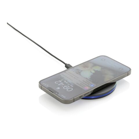 Terra 10W Wireless Charger aus RCS recyceltem Aluminium grau | ohne Werbeanbringung | Nicht verfügbar | Nicht verfügbar