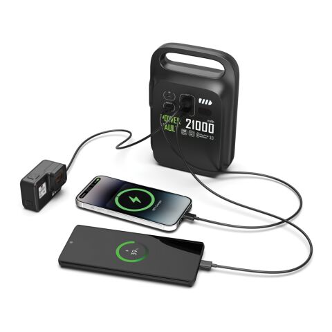 Power Vault 21.000mAh tragbares Kraftwerk aus RCS rPlastik schwarz | ohne Werbeanbringung | Nicht verfügbar | Nicht verfügbar