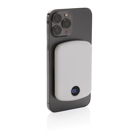 MagBoost 5.000mAh magnetische Powerbank aus RCS rec. Plastik weiß | ohne Werbeanbringung | Nicht verfügbar | Nicht verfügbar