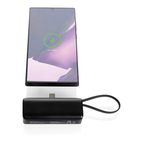 Powerlink 3000mah Powerbank aus RCS rPlastic mit USB-C Kabel schwarz | ohne Werbeanbringung | Nicht verfügbar | Nicht verfügbar