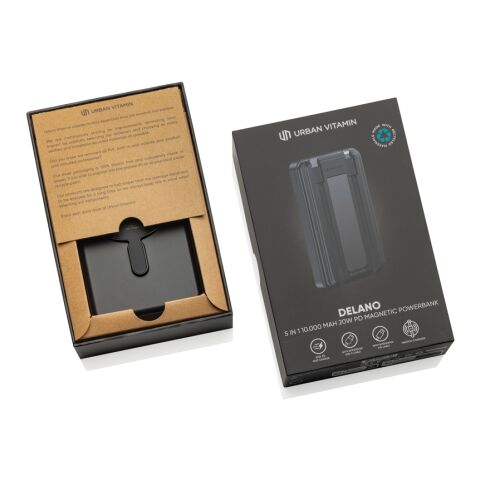 Urban Vitamin Delano 5-in-1 10.000mAh 20W PD magn. Powerbank schwarz | ohne Werbeanbringung | Nicht verfügbar | Nicht verfügbar