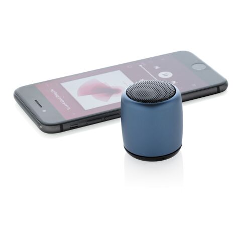 Kabelloser Mini-Lautsprecher aus Aluminium blau | ohne Werbeanbringung | Nicht verfügbar | Nicht verfügbar