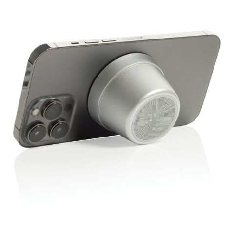 Nivio magnetischer 5W-Speaker aus RCS recyceltem Aluminium silber | ohne Werbeanbringung | Nicht verfügbar | Nicht verfügbar