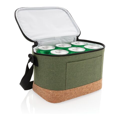 Two-Tone Kühltasche mit Korkdetails grün | ohne Werbeanbringung | Nicht verfügbar | Nicht verfügbar | Nicht verfügbar