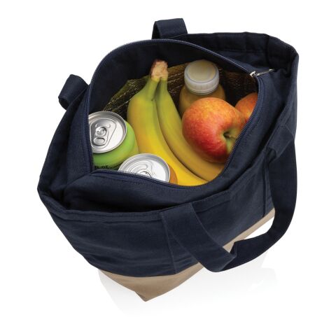 Impact Aware™ 285g/m² ungefärbte rCanvas-Kühltasche marineblau | ohne Werbeanbringung | Nicht verfügbar | Nicht verfügbar
