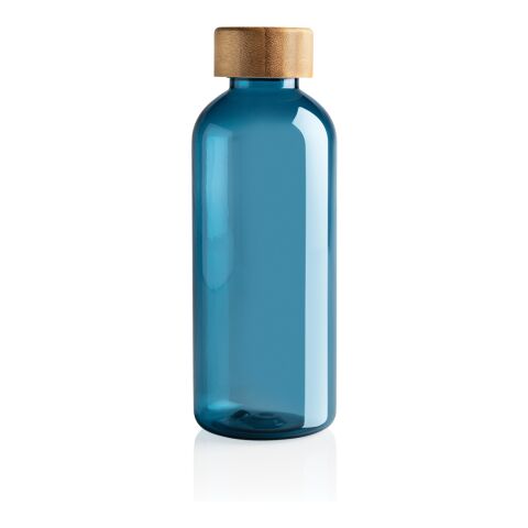 GRS rPET Flasche mit Bambus-Deckel blau | ohne Werbeanbringung | Nicht verfügbar | Nicht verfügbar