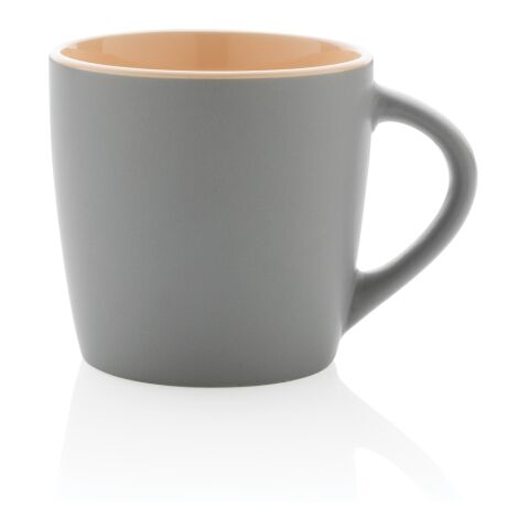 Keramiktasse innen coloriert, 300ml braun-grau | ohne Werbeanbringung | Nicht verfügbar | Nicht verfügbar
