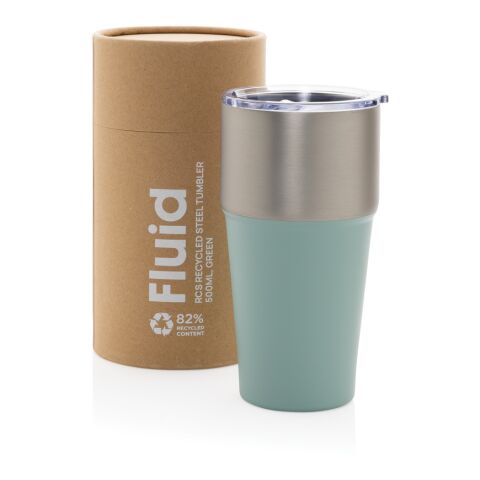 Fluid Becher aus RCS-zertifiziert recyceltem Stahl, 500ml grün | ohne Werbeanbringung | Nicht verfügbar | Nicht verfügbar
