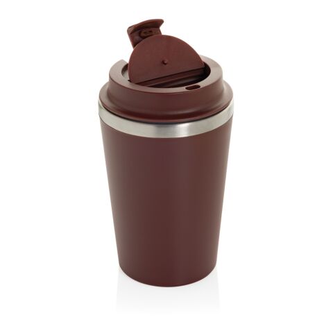 Java 350ml doppelwandiger Becher aus RCS recyceltem PP rot | ohne Werbeanbringung | Nicht verfügbar | Nicht verfügbar