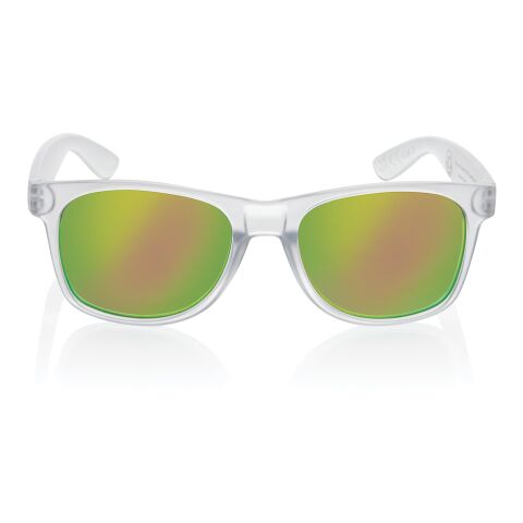 Gleam Sonnenbrille aus RCS rec. PC mit verspiegelten Gläsern weiß | ohne Werbeanbringung | Nicht verfügbar | Nicht verfügbar