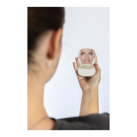 Reflecta Make-Up Spiegel aus RCS rec. ABS beige | ohne Werbeanbringung | Nicht verfügbar | Nicht verfügbar