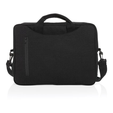 "Laluka AWARE™ 15.4"" Laptop-Tasche aus recycelter Baumwolle schwarz | ohne Werbeanbringung | Nicht verfügbar | Nicht verfügbar | Nicht verfügbar