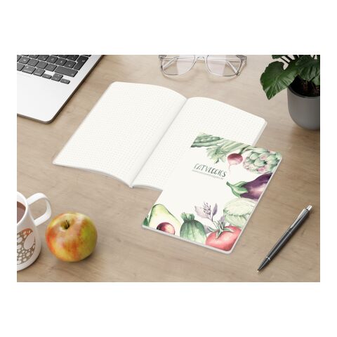 Notizbuch Copy-Book RECYCLING Naturkarton-Softcover individuell bedruckt DIN A5 | ohne Werbeanbringung | Punktraster