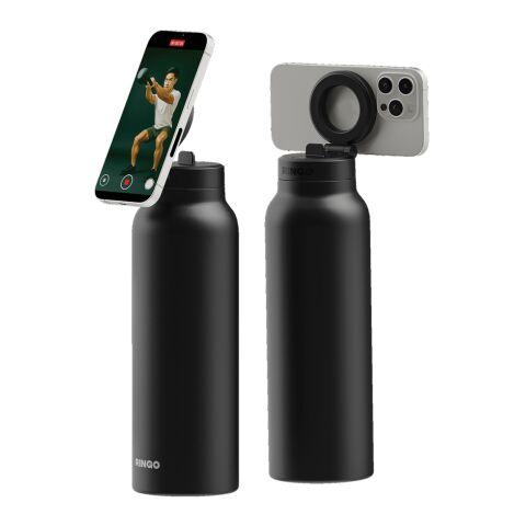 RINGO Pro MagSafe®-Trinkflasche mit magnetischem Ring schwarz
