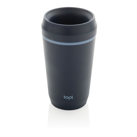 Topl-Becher aus rec. Kunststoff mit 360-Grad-Deckel 354ml navy blau | ohne Werbeanbringung | Nicht verfügbar | Nicht verfügbar
