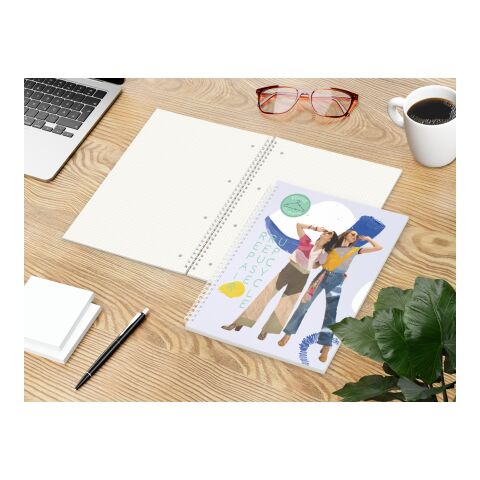 Spiralblock Collegeblock Wire-O RECYCLING Seiten kariert Deckblatt individuell DIN A4 | ohne Werbeanbringung | 50.0