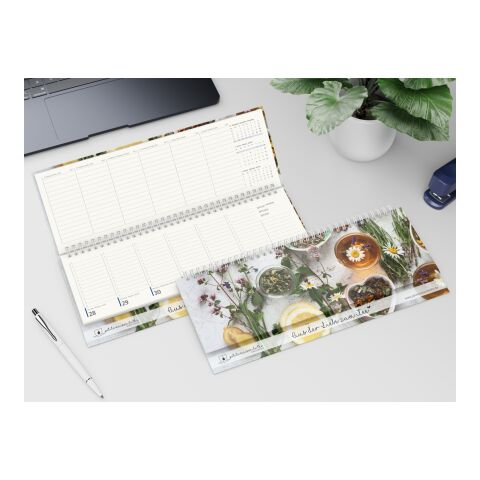 Tisch-Querkalender Compact RECYCLING 1 Woche = 2 Seiten 8–20 Uhr 310 × 135 mm | Nicht verfügbar | ohne Werbeanbringung | Nicht verfügbar | Nicht verfügbar | Naturpapier-Hardcover