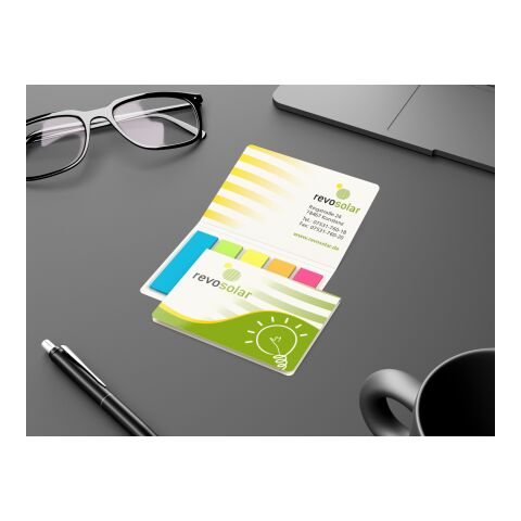 Haftmarker-Set Memo-Card RECYCLING Naturkarton-Umschlag 77 × 54 mm | ohne Werbeanbringung | ohne Werbeanbringung