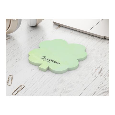 Haftnotizblock Form 100 × 72 mm RECYCLING formgestanzt 70 × 66 mm | ohne Werbeanbringung | Kleeblatt