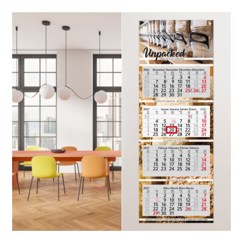 4-Monatskalender Mehrblock Profil 4 RECYCLING Schrift modern Hellgrau | 330 × 900 mm | ohne Werbeanbringung | Nicht verfügbar | Nicht verfügbar | Nicht verfügbar