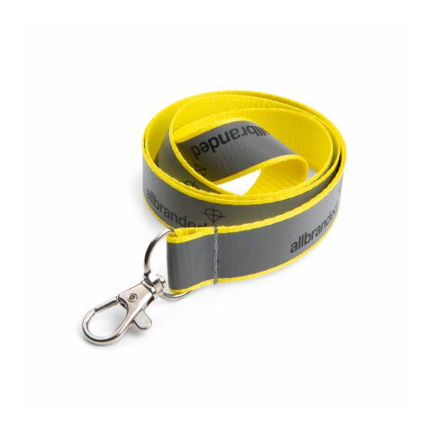 Reflektor Schlüsselband PMS Wunschfarbe | ohne Werbeanbringung | 12 mm | Dog-Clip | Metall-Verschluss | Ohne Safetyclip | Ausweishülle hoch