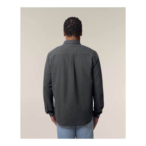 POD Stanley&amp;Stella - Stanley Oxford Shirt Anthrazit | XL | DTF Linke Brust