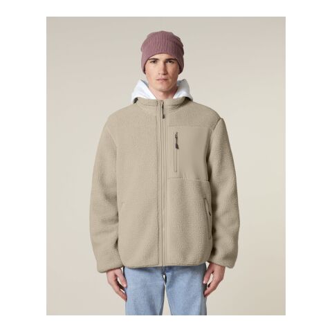 Stanley&amp;Stella - Brooker Unisex-Sherpa-Jacke beige | XXL | ohne Werbeanbringung | ohne Werbeanbringung | ohne Werbeanbringung