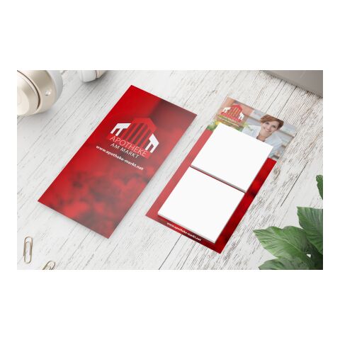 Haftnotiz-Karte Note-Card 2 Haftnotizblöcke 72 × 72 mm Trägerkarte 95 × 200 mm | Nicht verfügbar | ohne Werbeanbringung | ohne Werbeanbringung | weiß