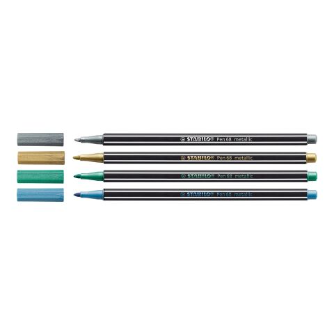 STABILO Pen 68 metallic 4er-Set Fasermaler Siebdruck