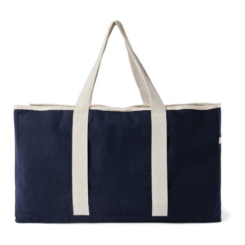 VINGA Volonne AWARE™ Strandtasche aus recyceltem Canvas blau-off white | ohne Werbeanbringung | Nicht verfügbar | Nicht verfügbar | Nicht verfügbar