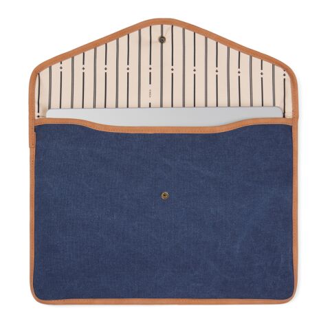 VINGA Bosler 14" Laptop-Tasche aus GRS recyceltem Canvas navy blau | ohne Werbeanbringung | Nicht verfügbar | Nicht verfügbar