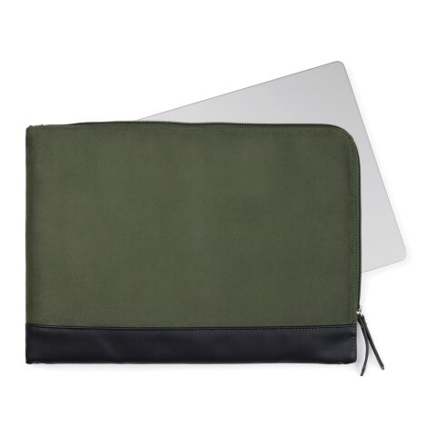 VINGA Marlow 16" Laptop Sleeve aus RCS recyceltem Polyester grün-schwarz