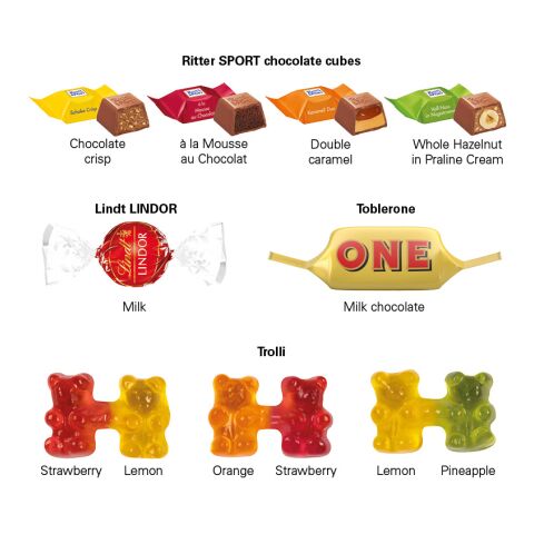 Adventskalender ECO L 4c Euroskala | 24 Trolli Fruchtgummi