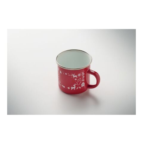 Emaille-Becher 300ml rot