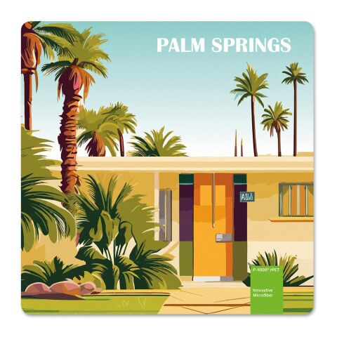 POLYCLEAN rPET Displaytuch im Papieretui, All-Inclusive-Paket  ohne Werbeanbringung | 15 x 15 cm