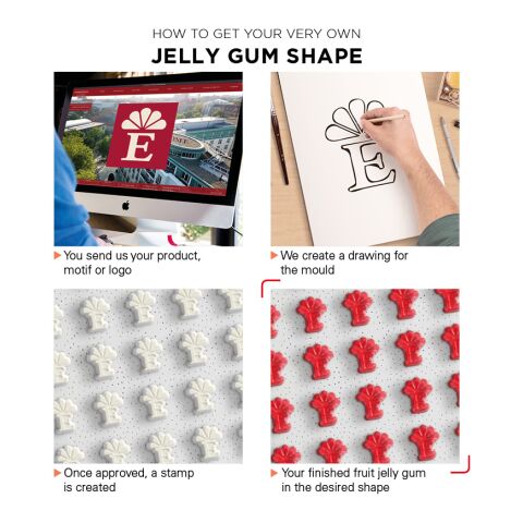 Minitüte 10 g Trolli Fruchtgummi Sonderformen weiß | ohne Werbeanbringung | Recyclingfähiges Papier