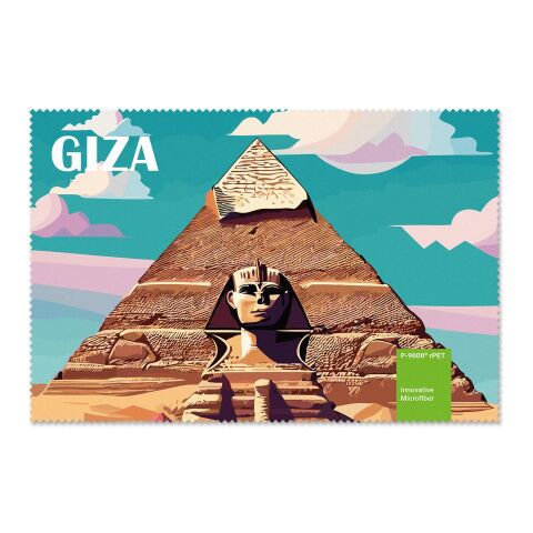 POLYCLEAN rPET Brillentuch im Pergaminbeutel, All-Inclusive-Paket  ohne Werbeanbringung | 30 x 20 cm