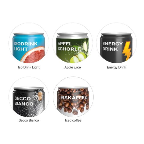 Getränkedose 250 ml weiß | ohne Werbeanbringung | 1 Dose Eiskaffee-Getränk | Sleeve-Folie