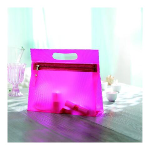Transparente Kosmetiktasche fuchsia | ohne Werbeanbringung | Nicht verfügbar | Nicht verfügbar | Nicht verfügbar