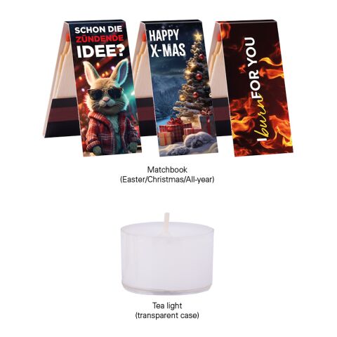 Klappbox S Teelichter ohne Werbeanbringung | Weihnachtsmotiv