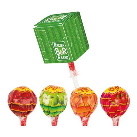 Fußball-Design Lolly Box Chupa Chups ohne Werbeanbringung | Lolly Fruchtmischung