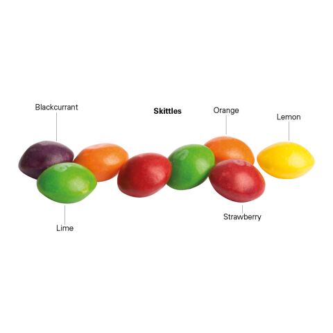 Minitüte 10 g Skittles Kaubonbons ohne Werbeanbringung | Folie mit ca. 50% Papier