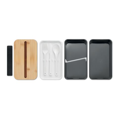 Lunchbox recyceltes PP schwarz | ohne Werbeanbringung | Nicht verfügbar | Nicht verfügbar | Nicht verfügbar