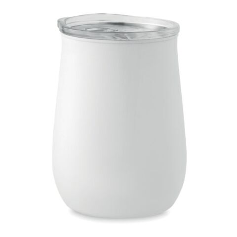 Becher recycelter Edelstahl mit Schiebedeckel weiß | ohne Werbeanbringung | Nicht verfügbar | Nicht verfügbar | Nicht verfügbar