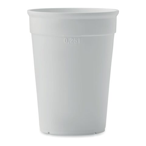 Recycelter PP-Becher 250 ml weiß | ohne Werbeanbringung | Nicht verfügbar | Nicht verfügbar
