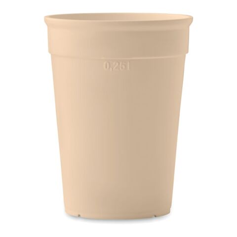 Recycelter PP-Becher 250 ml beige | ohne Werbeanbringung | Nicht verfügbar | Nicht verfügbar