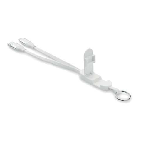 Schlüsselring mit 60W Kabel weiß | ohne Werbeanbringung | Nicht verfügbar | Nicht verfügbar | Nicht verfügbar
