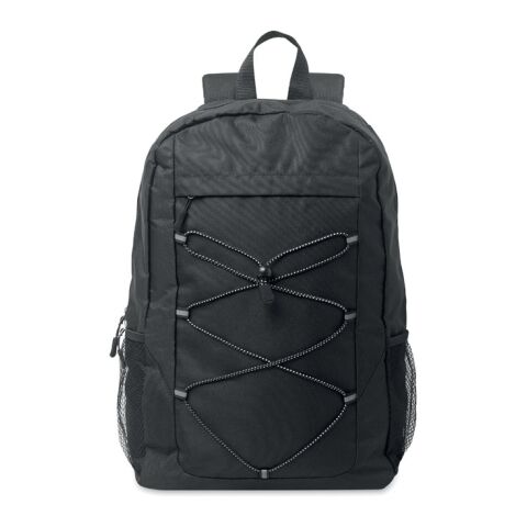 Rucksack 600D RPET Polyester schwarz | ohne Werbeanbringung | Nicht verfügbar | Nicht verfügbar | Nicht verfügbar