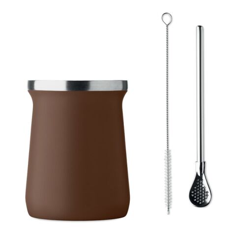 Yerba-Mate-Becher 240ml braun | ohne Werbeanbringung | Nicht verfügbar | Nicht verfügbar