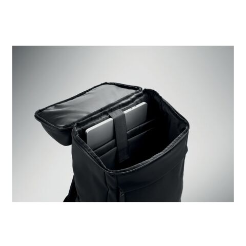 15" PU Laptop-Rucksack schwarz